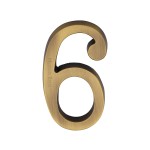 M Marcus Heritage Brass Numeral 6 - Concealed Fix 76mm